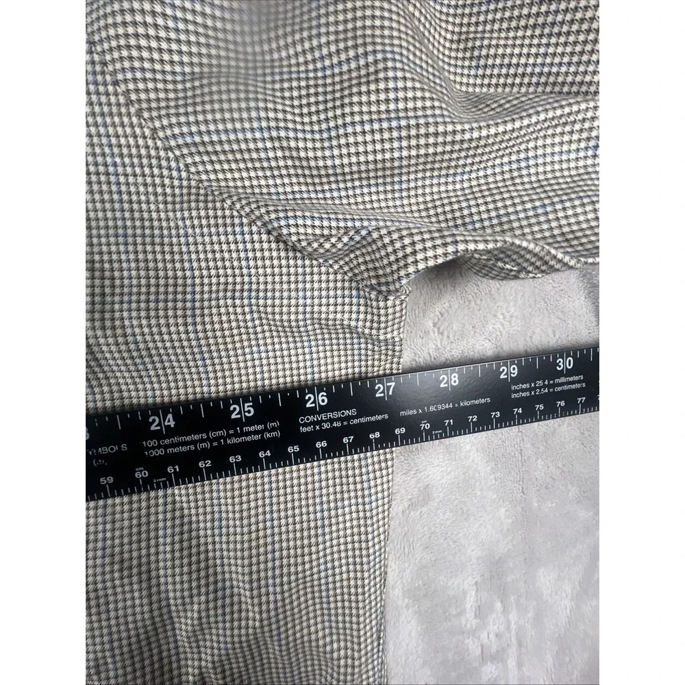 Polo Ralph Lauren Shirt Mens XL WhitfieldButton Up Houndstooth Brown 2 Pocket LS - Picture 7 of 11